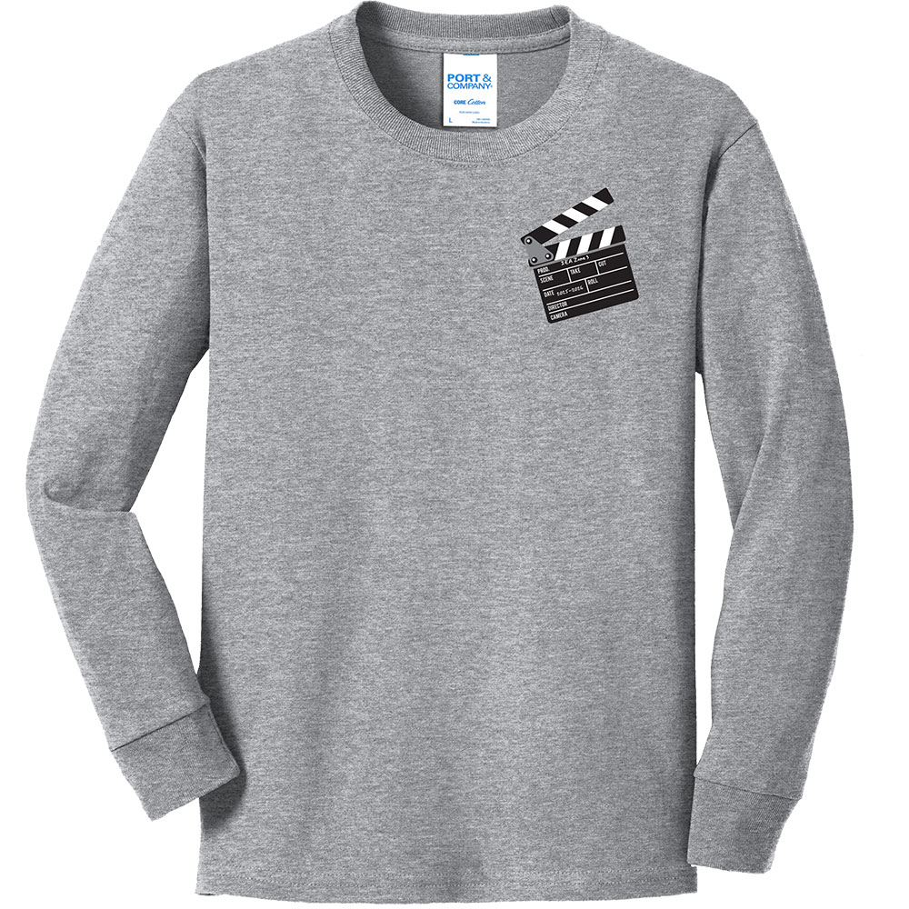 Youth Long Sleeve Sport Grey Front