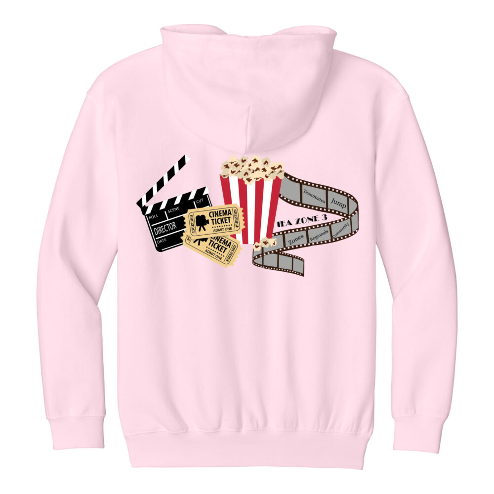 Youth Hoodie Light Pink Back