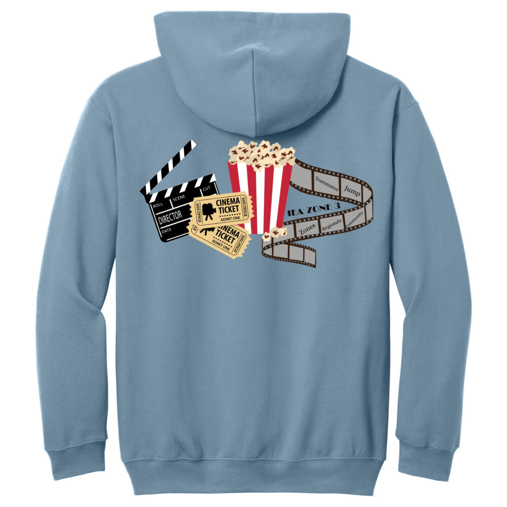 Youth Hoodie Stone Blue Back