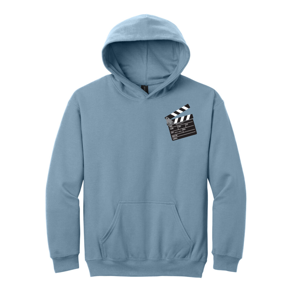 Youth Hoodie Stone Blue Front