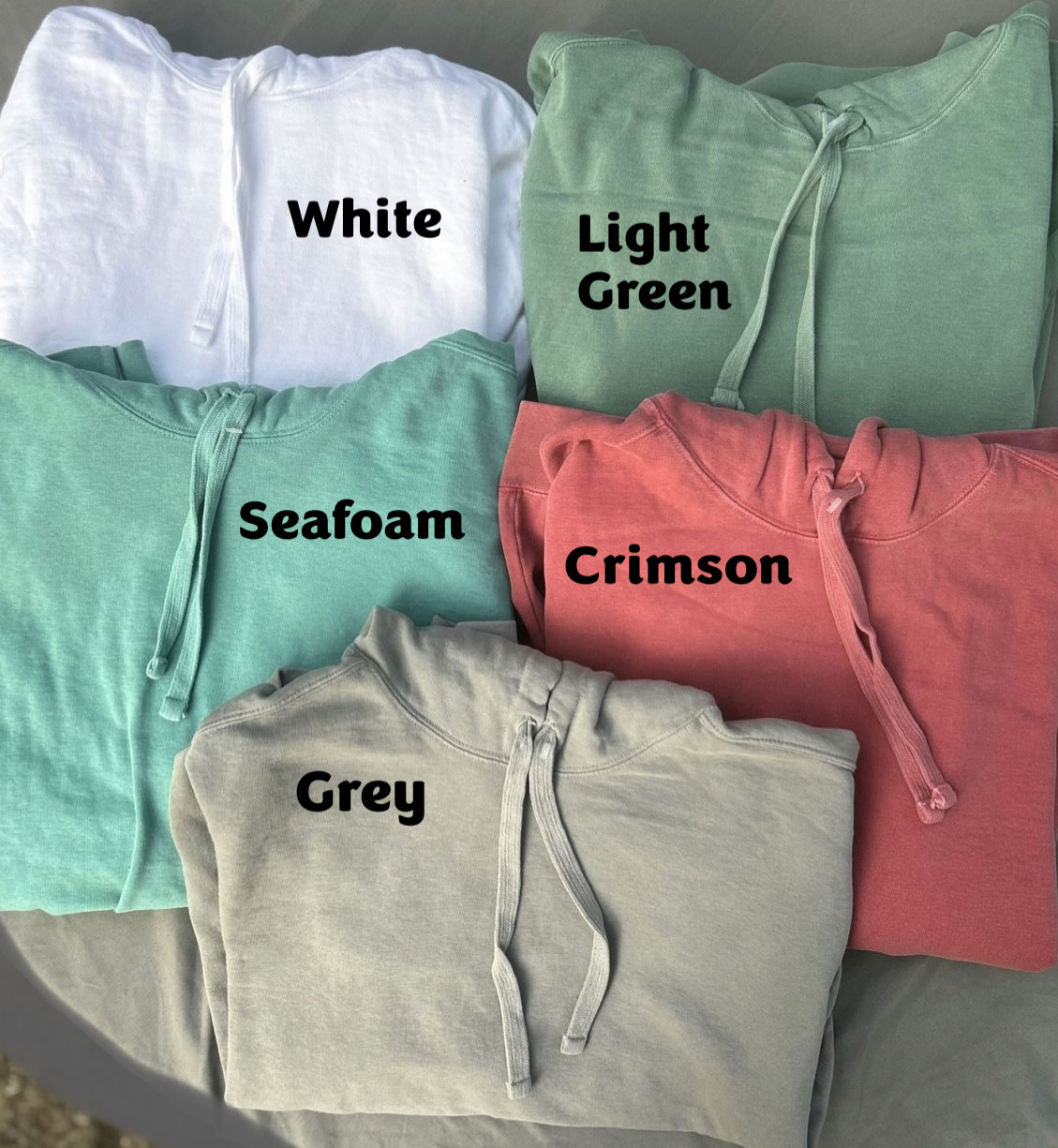 Adult Hoodie Colors